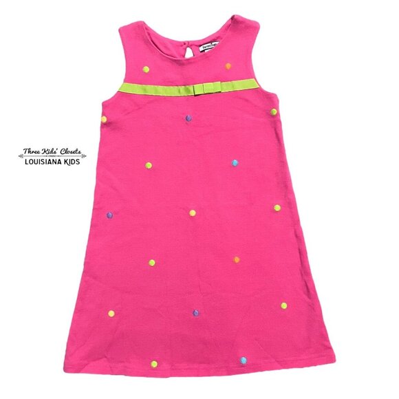 Hartstrings Other - Hartstrings 6X Pink Colorful Embroidered Polkadot Dress